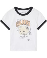 Ganni - T-Shirt - Lyst