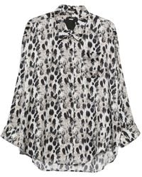 R13 - Chemise À Col Tombant Et Boutons - Lyst