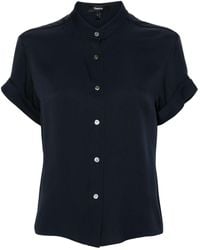 Theory - Button-up Silk Shirt - Lyst