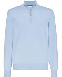 Brunello Cucinelli - Half-zip Cashmere Cardigan - Men's - Cashmere - Lyst