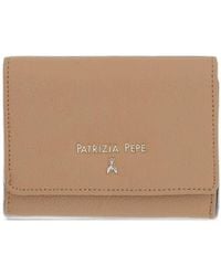 Patrizia Pepe - Logo-Plaque Pebbled Wallet - Lyst