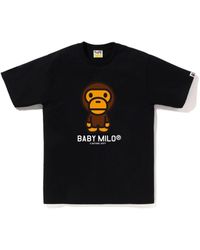 A Bathing Ape - Baby Milo-print Cotton T-shirt - Lyst