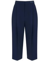 Elisabetta Franchi - Lightweight Crêpe-Fabric Trousers - Lyst