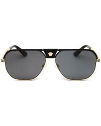 Versace - Lunettes De Soleil Medusa Greca À Monture Pilote - Lyst