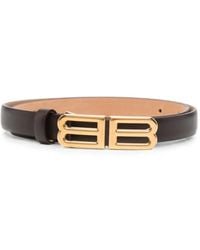 Balenciaga - Bolero Bb Logo-Buckle Leather Belt - Lyst