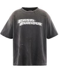 SAINT Mxxxxxx - Distressed-Effect Logo-Print T-Shirt - Lyst