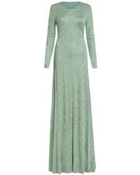 Markarian - Coco Floral-Pattern Long-Sleeve Maxi Dress - Lyst