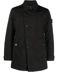 Stone Island - Compass-patch Single-breasted Coat - Lyst