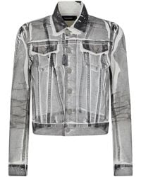 DSquared² - Distressed Denim Jacket - Lyst