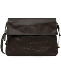 Coccinelle - Embossed-Logo Foldover Shoulder Bag - Lyst