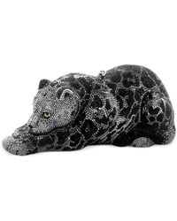 Judith Leiber - Crystal-Embellished Jaguar Clutch Bag - Lyst