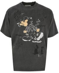 DOMREBEL - Spit T-Shirt Met Stripprint - Lyst