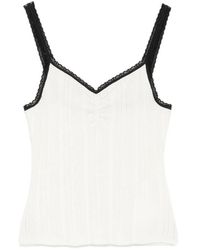Maje - Pointelle Knit Twinset - Lyst