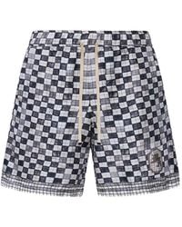 Amiri - Checkered Drawstring Shorts - Lyst