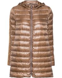 Herno - A-line Quilted Hooded Jacket - Lyst