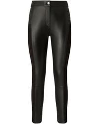 Pinko - Leather-Panelled Trousers - Lyst