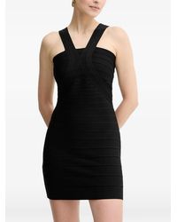 Hervé Léger - Robe Courte Elise À Bretelles Croisées - Lyst