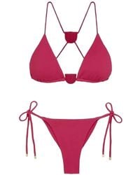 ViX - Firenze Yara Textured Tie-Side Bikini - Lyst