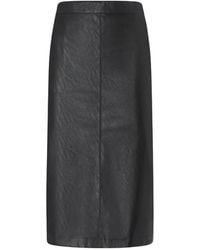 Pinko - Nappa-Leather-Effect Pencil Skirt - Lyst