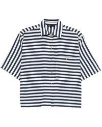 Maje - Cropped Linen-Blend Shirt - Lyst