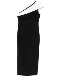 Roland Mouret - One-Shoulder Midi Dress - Lyst