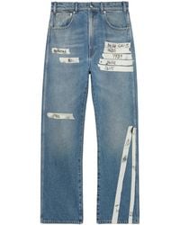 1989 STUDIO - Tape-Print Straight-Leg Jeans - Lyst