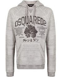 DSquared² - Graphic-print Cotton Hoodie - Lyst