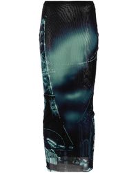 Jean Paul Gaultier - Maxirock Mit Pigalle-Print - Lyst
