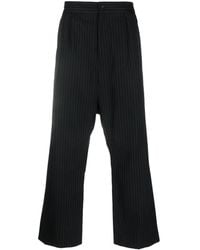 Attachment - Pinstripe-print Drop-crotch Trousers - Lyst