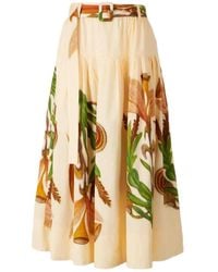 Ulla Johnson - Falda Midi Filagree Con Motivo Botánico - Lyst