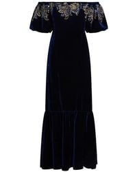 Etro - Off-Shoulder Paisley-Foliage Maxi Dress - Lyst