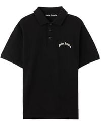 Palm Angels - Curved Logo Polo Shirt - Lyst