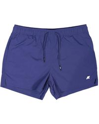 K-Way - Elasticated-Waist Drawstring Swim Shorts - Lyst