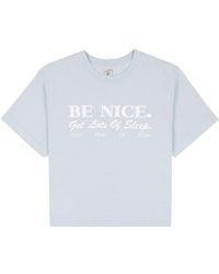 Sporty & Rich - Be Nice Cropped Cotton T-shirt - Lyst