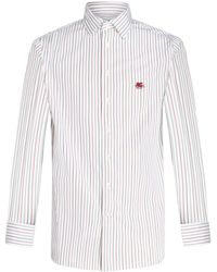 Etro - Hemd Mit Logo-Stickerei - Lyst