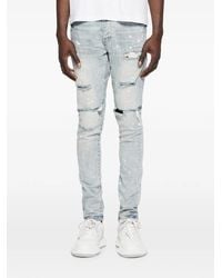 Purple Brand - Distressed Paint-Splatter Jeans - Lyst