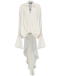 Amen - Wrap-Front Asymmetric Shirt - Lyst
