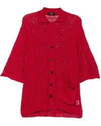 Y's Yohji Yamamoto - Mexican Tile Pattern Knitted Shirt - Lyst