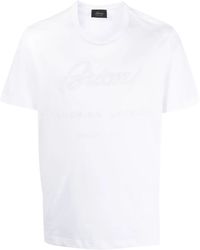 Brioni - T-Shirt Met Logopatch - Lyst