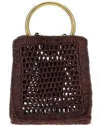 Chloé - Tote Bag Aus Raffiabast Mit Rundem Henkel - Lyst