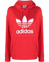 adidas - Logo-Print Hoodie - Lyst