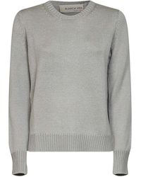 Blanca Vita - Ribbed-Knit Crew-Neck Sweater - Lyst