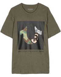 True Religion - T-shirt en coton à logo imprimé - Lyst