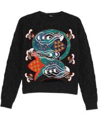 Etro - Embroidered Cable-Knit Sweater - Lyst