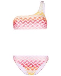 Missoni - Zigzag One-shoulder Lurex Bikini - Lyst