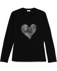 Liu Jo - ハートトリム ロングtシャツ - Lyst