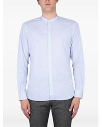 Aspesi - Mandarin-collar Striped Shirt - Lyst