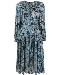 Ulla Johnson - Helia Batik Cut-Out Midi Dress - Lyst