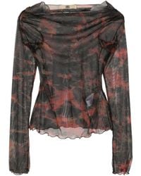 KNWLS - Abstract-pattern Mesh Top - Lyst