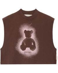 Palm Angels - Spray Bear-Print Boxy Tank Top - Lyst